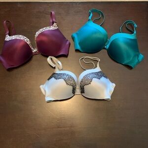 Bundle of 3 size 34B Victoria’s Secret push up bras